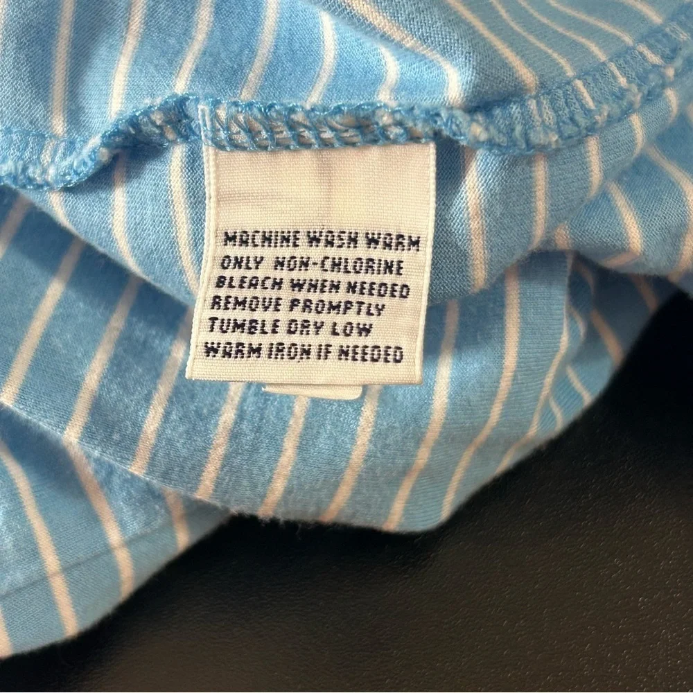 POLO GOLF Ralph Lauren Men's Shirt Blue White Striped Cotton Size XL Athleisure